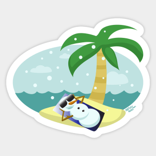 Snowman Vacation Sticker